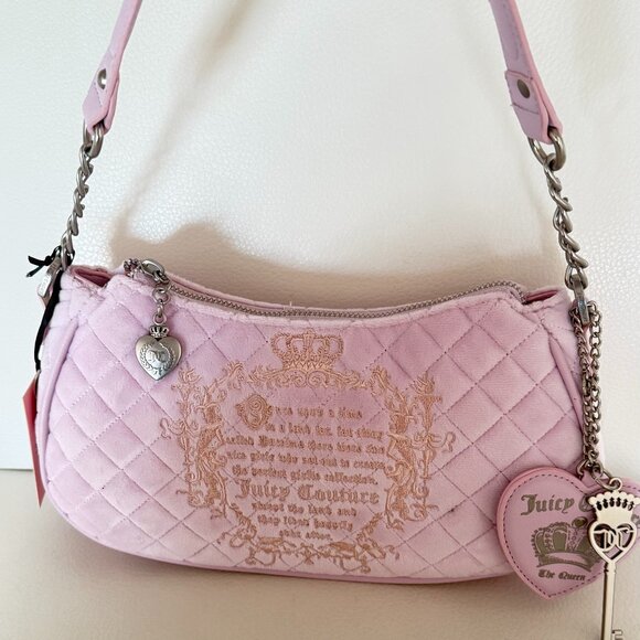 Juicy Couture Handbags - NWT JUICY COUTURE JUICY TALE SHOULDER BAG PURSE LILAC MIST VELOUR